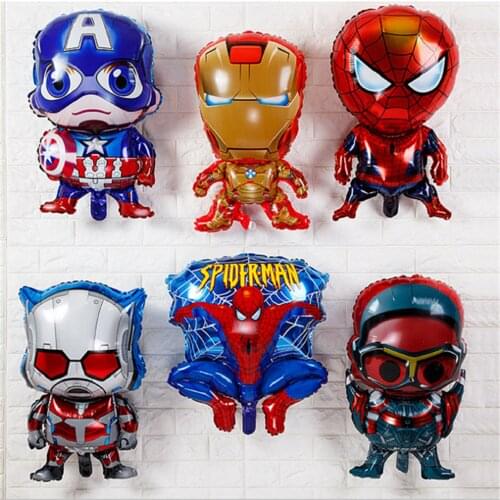 1pc The Avengers Hulk Iron Man Captain America Falcon Spider-Man Theme Party Birthday Latex Balloon Decoration Toy Kids Toys