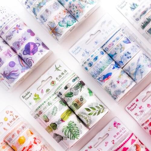 10 rolls/pack Fantastic Girls Dream Series Washi Masking Tape Set Album Scrapbooking Decor Stick Label Hand Account