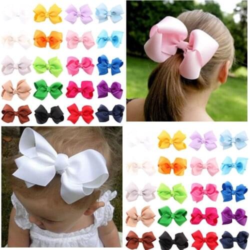 20Pcs/lot Baby Kid Children Girls Bow Ribbon Alligator Hair Clip Hairpin Accessory