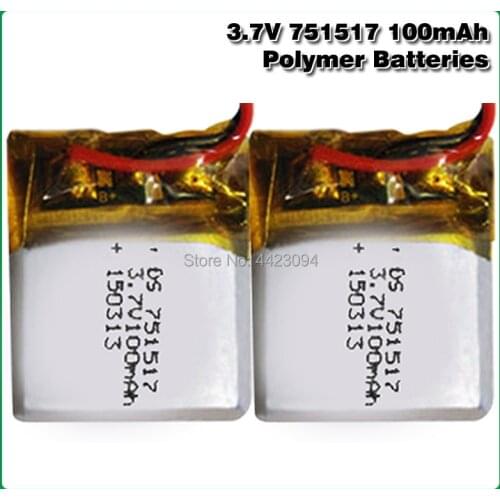 3.7v 100mah 30C Helicopter Li-po battery 751517 for Cheerson CX-10 CX10 CX12 JJ820 V646 V676 JJ810 RC Quadcopter