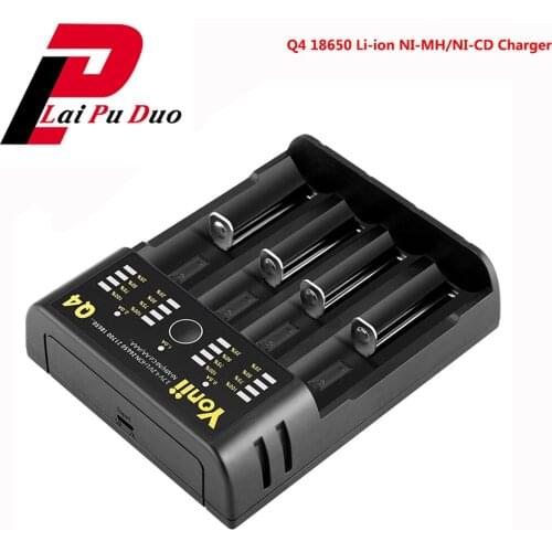 Rechargeable Q4 18650 charger with LCD for 1.2V 3.7V 3.6V AA / AAA 26650 10440 16340 14500 NI-CD/NI-MH Li-ion Batteia