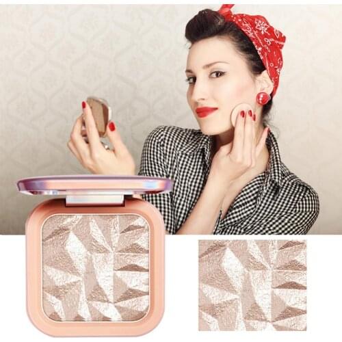 Glitter Highlighter Face Contour Glow Palette Makeup Body Shimmer Powder righten Highlight Cosmetics With Mirror