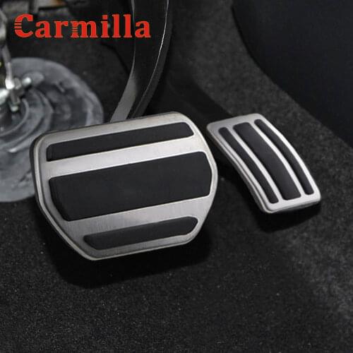 Carmilla Stainless Steel Car Pedals Gas Brake Cluth Pedal Cover for Peugeot 508 for Citroen C5 2012 - 2014 C6 Accessories