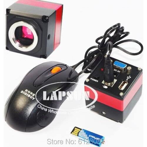 Mouse Control 2MP HD Digital Industrial Microscope Camera Magnifier VGA Output With Measurement Funtions for PCB Repair Tool