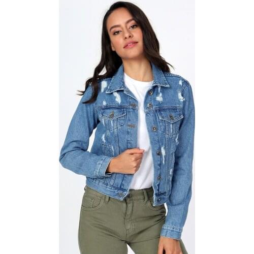 Женские синие куртки Denim Republic China At AliExpress