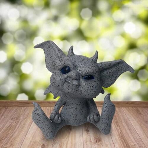 Baby Goblin Fairy Garden Statue Sculpture Lawn Porch Patio Plant Pot Flower Bed Indoor Outdoor Home Office Hotel Decor Ornament