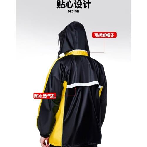 Adult Raincoat Pants Waterproof Outdoors Cycling Motorcycle Mens Sports Suits Impermeable Thicken Yagmurluk Rain Gear BE50rc