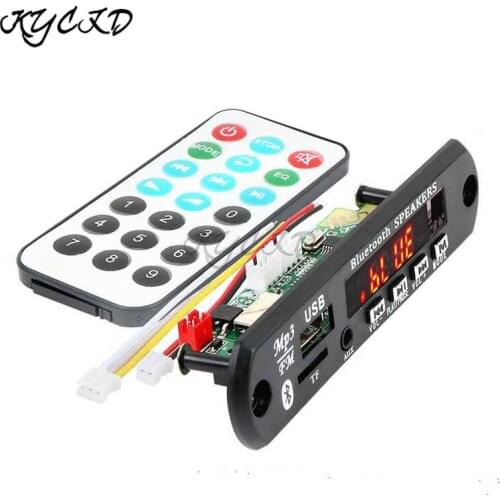 Bluetooth 5.0 12V MP3 Player Decoder Board Wireless Amplifier Screen Audio USB TF FM Radio AUX with Remote Control For Speaker