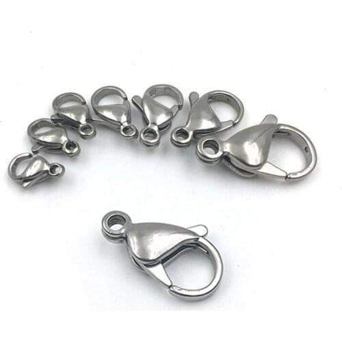 Stainless steel lobster Claw Clasps Clip Buckle Ring Snap Hook Webbing Dog Collar leather belt diy craftaccessories