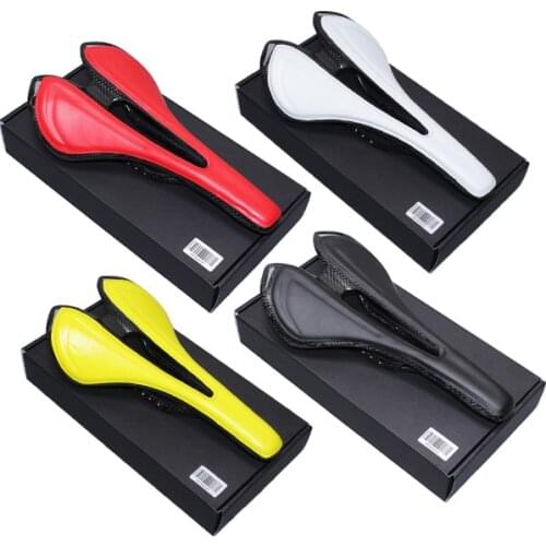 2017 New full carbon fiber + Leather carbon fiber road bike frame / mountain bike saddle seat / cushion / Carbon saddle / saddle