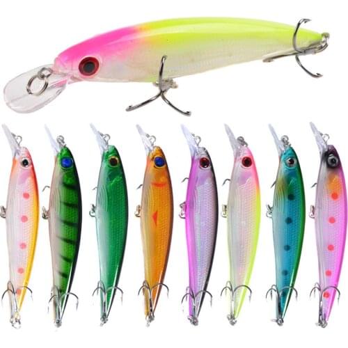 POETRYYI 1Pcs Laser 3D Eyes Bionic Minnow Fishing Lure 11cm 13.4g Artificial Hard Bait Treble Hook Fishing Bait