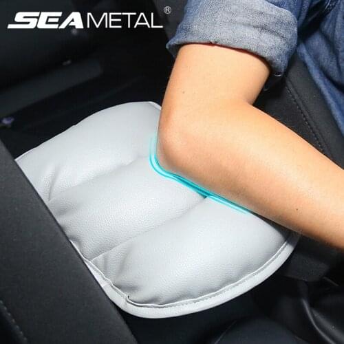 PU Car Armrest Cushion Breathable Soft Auto Elbow Support Universal Heightening Pad for Driving Relieve Soreness Car Products