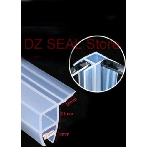 1 meter silicone rubber bath shower door glass seal strip weatherstrip for 12mm glass