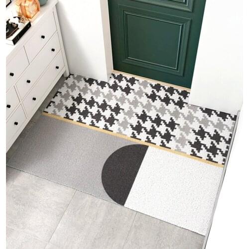 Nordic Entrance Door Mat Carpet Home Can Be Cut Geometric PVC Anti-slip Door Mats Kitchen Mat Bath Mat Floor Hallway Mats Carpet