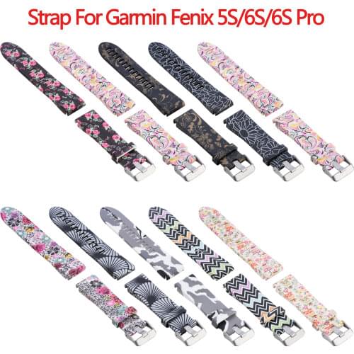 20mm Replacement Band For Garmin fenix6S/fenix 5s plus/fenix5s Fitness TPU Strap for Garmin Watch Man Watch Band Printing Design