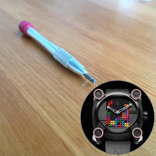 Steel quadruped screwdriver for RJ Romain Jerome Donkey Kong&Space Imvaders&Tetris automatic watch parts tools