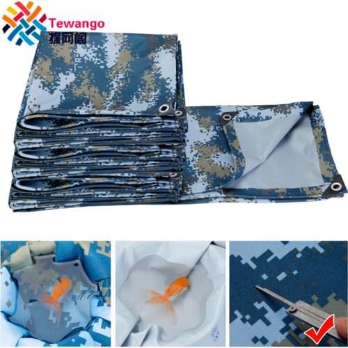 Tewango Ocean Digital Camouflage Oxford Cloth PE Tarpaulin Sheet For Tent Out Door Truck Cover Heavy Duty Material 470gsm
