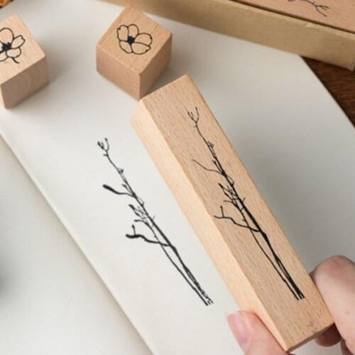 Vintage grass plants stamp DIY wooden rubber stamps for scrapbooking stationery scrapbooking standard stamp