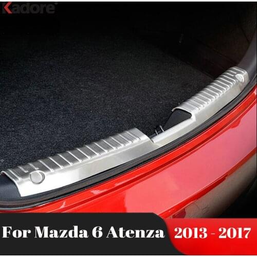 Stainless Steel Inner Rear Trunk Bumper Cover Trim For Mazda 6 M6 Atenza 2013 2014 2015 2016 2017 Car Tailgate Door Sill Plate