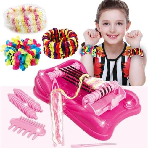 Knitting Machine Knitting Hairband Machine DIY Hand Knitting Maker for Beginners Kids Adults Girls Pretend Beauty Toy