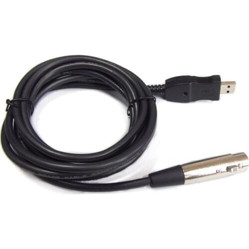 High Quality USB to XLR Female Microphone cable Length: 3M for PC Laptop Mic
