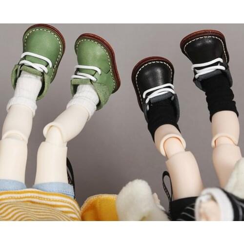 1/6BJD Doll Shoes Handmade Cowhide Boots Casual Shoes Leather Shoes for 1/6 Yosd Doll Clothes Accessories