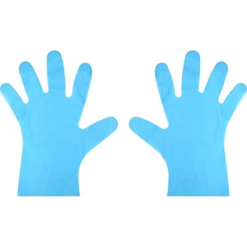 100Pcs Plastic Clear Disposable Gloves For Garden Restaurant Home Food Kitchen Baking Accessories gants latex jetables 100 w2