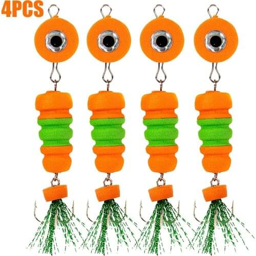 2/4pcs Mandula Floating Jig Bait Fishing Lure 8.5cm Zanderkiller Zander Walleye Pike Foam+Steel Fishing Tackle Accessories Pesca