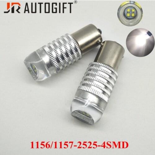20PCS car styling 12-24V 1156 1157 BA15S White Fog Tail Turn 5W 2525 4SMD Led Chip P21W Turn Signal Light Brake Reserve Lights