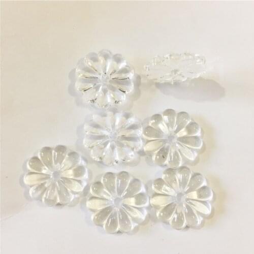 2000pcs/lot free shipping 20mm transparent color glass rosette flower beads crystal curtain beads glass chandelier beads