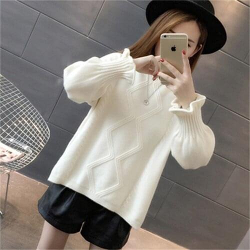 2021 White Black Red Khaki Grey Solid Colors Women Pullover Winter Pullovers Womens Sweaters O-neck Knitted Jumper Tops H623