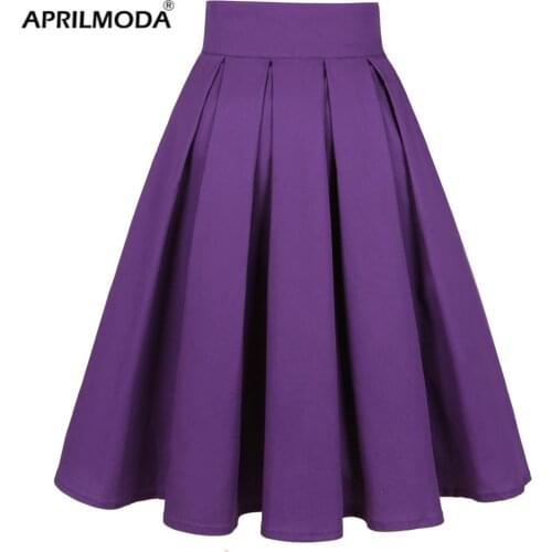 2021 Solid Colir Purple Women Pleated Skirts High Waist Plus Size Casual Streetwear All-match Korean Novelty Daily Womens Skater