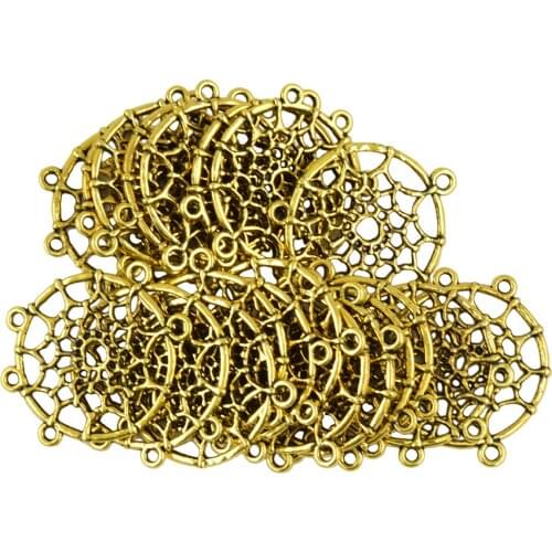 60x Indian Dreamcatcher Charms Pendants Crafts Jewellery Findings Connector