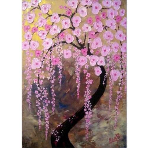5D DIY Diamond Painting Tree Diamond Painting Cross Stitch Colorful Dream Tree Diamond Drill Rhinestone Home Decoration