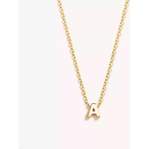 100% Genuine 925 Sterling Silver Necklace English Alphabet Necklace joyas de plata 925 Temperament For Couple Gift Lady Necklace