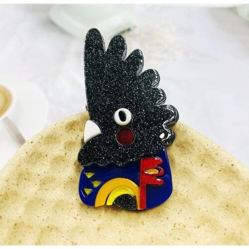 ZiccoWong Cartoon Animal Brooch Pins For Women Girls Acrylic Anime Bird Animal Badges Pins Backpack Bag Jewelry Wholesale Gift