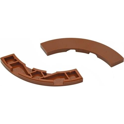 Assembles Particles 27507 Flat Tile Round Corner 4x4 Macaroni Wide Curved light panel Building Blocks MOC Parts DIY Bricks Toys