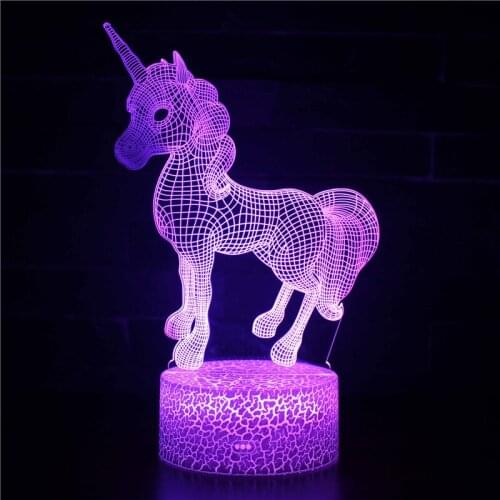Unicorn 3D Led Lava Lamp Cute Baby Night Light For Children Lamp Kids Room For Birthday Christmas Party Decoration