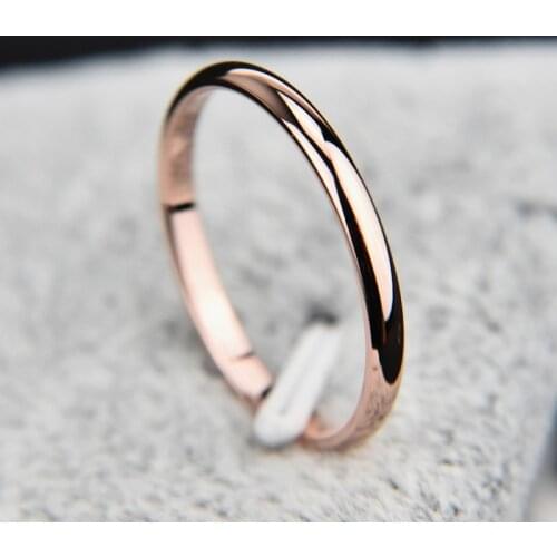 New Fashion 1pc/bag Titanium Steel Vacuum Rose Gold Silver Color Lovers Couple Racing Rings for Women Men Jewelry Gifts