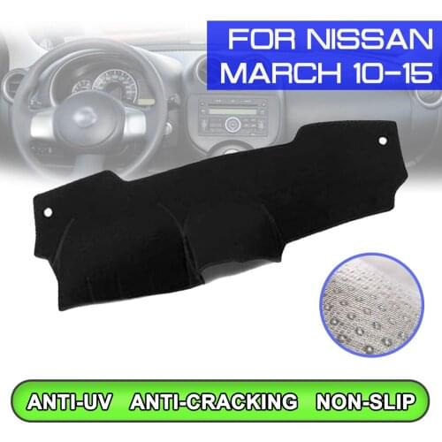 Car Dashboard Mat Anti-dirty Non-slip Dash Cover Mat UV Protection Shade for Nissan March 2010 2011 2012 2013 2014 2015