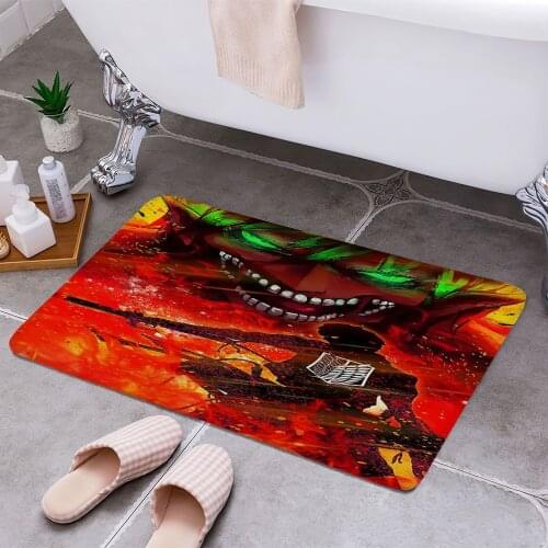Attack on Titan 3D Print Doormats Rectangle Non-Slip DoorMat Bedroom Kitchen Entrance Print Door rugs Dropshipping