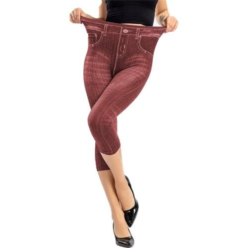 Summer Womens High Waist Skinny Jeans Long Womens High Waist Skinny Fashion All Match Long Jeans Capri Pants