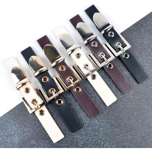 Fashion Leather Loop Button Windbreaker Sweater Buckle Uniform Skirt Metal Leather Fasteners DIY Sewing Decorative Accessories