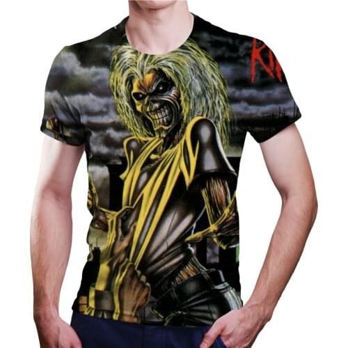 2021 summer new fashion mens and womens heavy metal rock logo pattern 3DT mens shirt large size XXS/6XL short-sleeved T-shirt