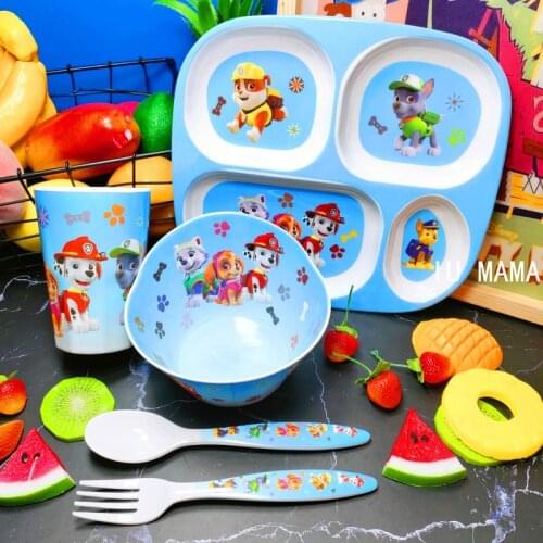New Genuine Original Paw patrol Kids Cup Plate Everest Marshal Skye Rubble Chase Kid Babys Water Cups Children Kids Toy Gift Box