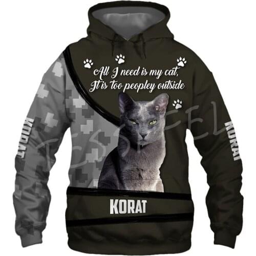 Tessffel Cute Cat 3D Printed New Mens Hoodies Camo Harajuku Zipper Hooded Casual Sweatshirt Unisex Hip Hop Streetwear Style-18