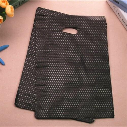 2017 New Design Wholesale 100pcs/lot 30*40cm Black Luxury Vintage Packaging Bags With Gold Stars Favor New Year Packaging