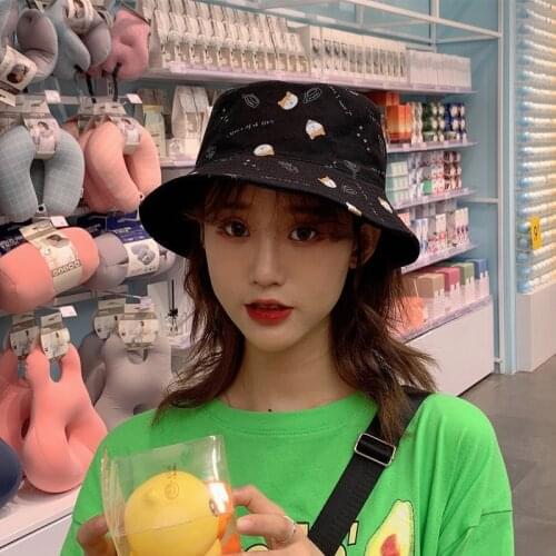 2021 New Fashion Printing Panama Bucket Hats For Women Summer Bonnet Bone Cap Outdoor Casual Fisherman Hat Street Hip Hop Cap