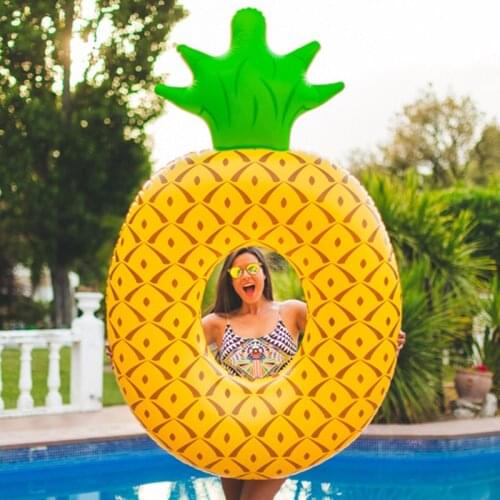 Swimming Ring Pineapple Water Inflatable Adult Children Swimming Ring Inflatable Pool Float Circle Seat Ring Lifebuoy Safely