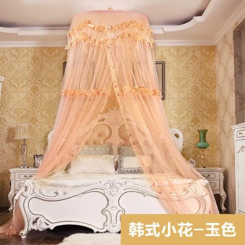 Romantic Lace Curtains Hung Dome Mosquito Mesh Honeymoon Mosquito Net Double bed curtain Canopy Round Insect Netting Tent Q